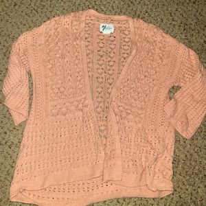 Andrea Jovine overcoat/cardigan size Small peach color